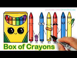 How To Draw A Cartoon Box Of Crayons Cute And Easy Cute Drawings Cute Kawaii Drawings Cute Easy Drawings