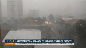 Temporal arranca telhado e provoca dezenas de ocorrências em Cascavel