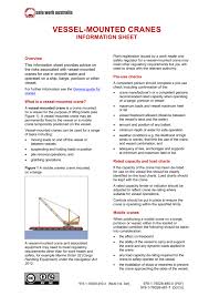 08 Vessel Mounted Cranes Information Sheet