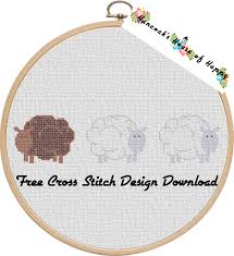 An easy and super cute counted cross stitch pattern of a lovely bath tub for any cross stitch level. Today S Absolutely Free Crossstitch Pattern Is A Sweet And Simple Woolly Sheep Sampler Sheep Cross Stitch Cross Stitch Patterns Free Stitch Patterns