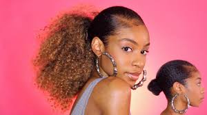 Here is another hit ti your fake ponytail list which you might use for those bad hair days when the straightness simply. How To Drawstring Ponytail On Natural Hair Natural Hairstyles Youtube