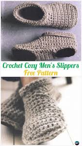They make for a thoughtful little gift for a loved one! Crochet Cozy Men S Slippers Free Pattern Crochet Trico E Croche Botinhas De Trico Botas De Croche