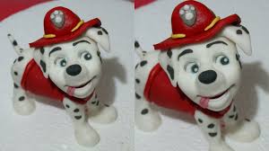 We cut these into small squares. How To Make Marshall Paw Patrol Tutorial Cake Topper Fondant Sugar Paste Youtube