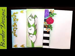 Flowers Border Designs On Paper Border Designs Project Work Designs Borders For Projects Colorful Borders Design Page Borders Design Borders For Paper