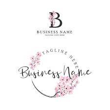 Premade Cherry Blossom Logo Sakura Logo For A For A Wedding Photography Wedding Agency Personal C Flower Logo Design Floral Logo Design Craft Logo
