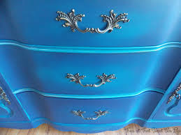 I also came across several furniture revamp projects where people dropped off furniture pieces at a local professional automotive painter and had them spray them with the even higher gloss professional paints. Blue Painted Furniture Your Blended Paint Inspiration That Sweet Tea Life