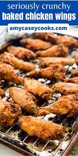 Easy Crispy Baked Chicken Wings Recipe Baked Chicken Wings Crispy Baked Chicken Wings Favorite Recipes Chicken