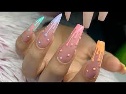 Watch Me Work Drip Drop W Ombre Cuticle Cuffs Youtube Drip Nails Coffin Nails Designs Gel Nails
