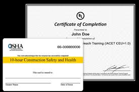 How to earn your osha 30 dol card. Osha 10 Hour Construction Training Online Osha Construction Certification