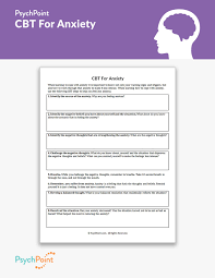 Cbt For Anxiety Worksheet Psychpoint