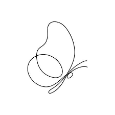 Continuous Line Butterfly Abstract Modern Decoration Vector Line Art Tattoos Abstract Line Art Line Art Drawings