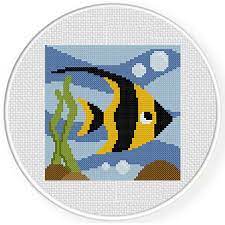 Perfect for baby room decor, toddler's room, or playroom. Under The Sea Fish Cross Stitch Pattern Daily Cross Stitch