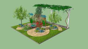 Finding plants and features that contrast or complement is basic to a good garden design. Small Garden Design 1 3d Warehouse