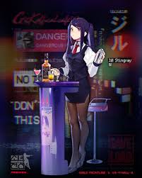 Steam Community Va 11 Hall A Cyberpunk Bartender Action Girls Frontline Bartender Outfit Bartender Anime
