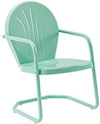 Amazon Com Crosley Furniture Co1001a Aq Griffith Retro Metal Outdoor Chair Aqua Garden Outdo In 2020 Outdoor Chairs Metal Outdoor Furniture Metal Outdoor Chairs