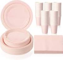 Amazon.com: Tioncy 200 Pcs Pastel Pink Disposable Paper ...