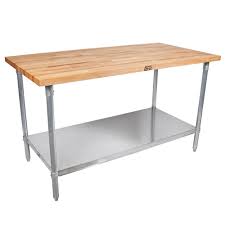 John Boos Jns02 Hard Rock Maple Work Table Galvanized Shelf 24 X 48 X 36 H Work Table Galvanized Shelves Stainless Steel Table Top