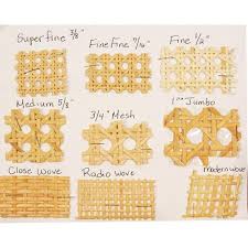 Cane Webbing Sample Chart Caning Bamboo Weaving Crafts