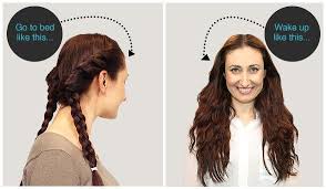 7 Ways To Tie Your Hair While You Get Your Beauty Sleep Overnight Hairstyles Air Dry Hair Wavy Hair Overnight