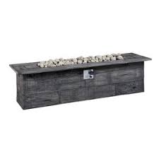 Shop Garden Treasures 72 In W 70 000 Btu Grey Composite Propane Gas Fire Table At Lowe S Gas Fire Table Fire Pit Table Fire Table