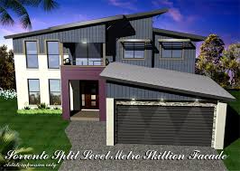 The simple look of skillion roofs is the main reason behind their popularity among people who want a minimalist style roof. Sorrento Mk5 Split Level Metro Skillion Roof Home Design Tullipan Homes