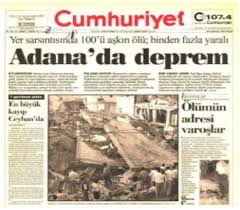 Edinilen son dakika bilgisine göre, adana'da 4.0 şiddetinde bir deprem meydana geldi. 27 Haziran 1998 Adana Ceyhan Depremi Mw 6 2