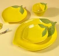 Order Online Lemon Shaped Plates Hand-Painted Design ...