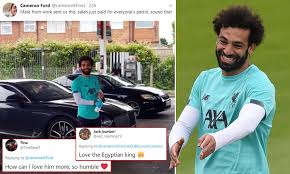 Check spelling or type a new query. Liverpool Star Mohamed Salah Pictured Paying For Everyone S Fuel At Petrol Station Daily Mail Online