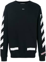 Black And White Sweatshirt Mens Off White Diagonals Sweatshirt Black Modesens Off White Sweatshirt Off White Jean Jacket Sweatshirts