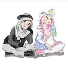 This Is Exactly The Same As Fatin My Classmate Love Unicorn Has Simple But Nice Style Islamic Cartoon Hijab Cartoon Girls Cartoon Art