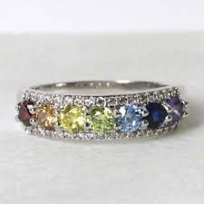 Seven Chakra Meditation Ring 18k White Gold Plated Healing Stone Ring Chakrahealing Meditation Healingstone Healing Stone Rings Stone Rings Meditation Rings