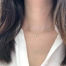 Tiny Opal Necklace Teeny Tiny Opal Teardrop Necklace Dainty Etsy Dainty Opal Necklace Opal Necklace Teardrop Necklace