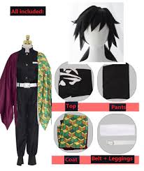 Great savings & free delivery / collection on many items. 5pc Set Giyu Tomioka Demon Slayer Kimetsu No Yaiba Anime Cosplay Costume S Xl Ebay