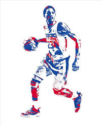 Lou Williams Los Angeles Clippers Pixel Art 10 Art Print By Joe Hamilton Lou Williams Los Angeles Clippers Nba Art