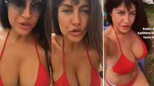 Tuğba Ekincinin bikinili kocaman göğüsleri ve frikikleri! - tr
