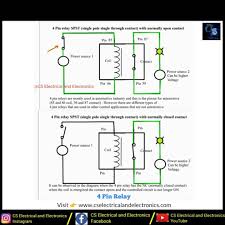 Power from relay to accessory (air horn). 4 Pin Relay Circuit Diagram Cs Electrical Electronics Facebook