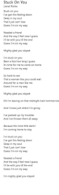 Its up its stuck lyrics: Stuck On You Lyrics Follow Lyrics