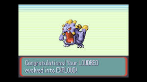 evolving loudred in pokemon emerald youtube