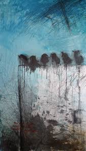 Black Birds In Painting Six Black Birds On A White Wall In Casablanca Painting Abstract Painting Original Abstract Painting