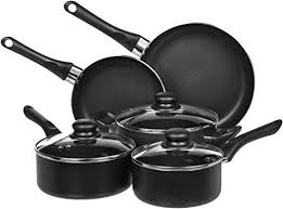 Amazon Com Amazonbasics 8 Piece Non Stick Kitchen Cookware Set Pots And Pans Kitchen Pots And Pans Sets Cookware Set Stainless Steel Kitchen Cookware Sets