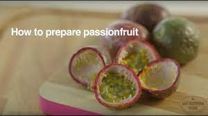 With a sharp knife, cut the fruit in half. Passionfruit Preparation Guide Good Housekeeping Uk Youtube
