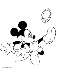 We have lots of disney characters coloring pages at allkidsnetwork.com. Mickey Mouse Football Coloring Pages Disneyclips Com