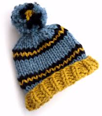 Wholesale easy knit hat patterns men knitted cap hat yellow blue stripe beanie hat. Striped Beanie Hat Blue And Mustard Yellow
