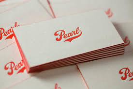 Design and print customized letterpress business cards with rockdesign. Pearl Brewery Edge Painted Letterpress Business Cards Percolator Letterpress Co