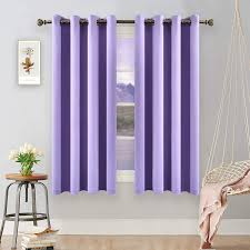 Amazon Com Ygo Lilac Blackout Curtains For Bedroom 63 Inches Length Window Curtain Panels For Girls Room Triple Weave Light Purple Curtain Grommet Top 2 Panels Furniture Decor