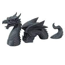 Medieval Fantasy Dragon Emerging From Lawn Statue Three Part Garden Decor Pacific Giftware Dragon Statue Dragon Sculpture Dragon Garden