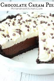 Chocolate Cream Pie Mirlandra S Kitchen Recipe Chocolate Cream Pie Chocolate Recipes Dessert Recipes