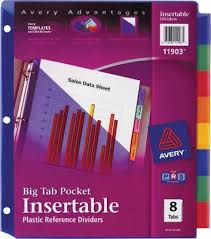 I do have a video for this pattern now, click on the 'video' tab at the top of my site. Avery Big Tab Insertable Plastic Dividers With Pockets 8 Tab Multicolor 11903 Staples