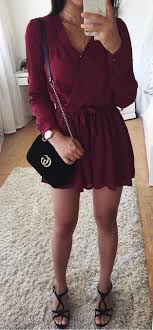 Black And Burgundy Dress Fall Outfits Burgundy Dress Black Sandals Black Floral Maxi Dress Fall Outfits Romper With Skirt