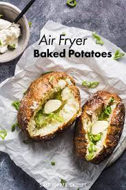 Air Fryer Baked Potatoes Recipe Air Fryer Baked Potato Air Fryer Healthy Clean Eating Recipes